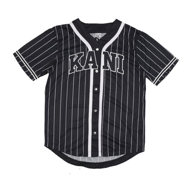 Casacca Bottoni Uomo Pinstripe Baseball Shirt Black/white 6033360