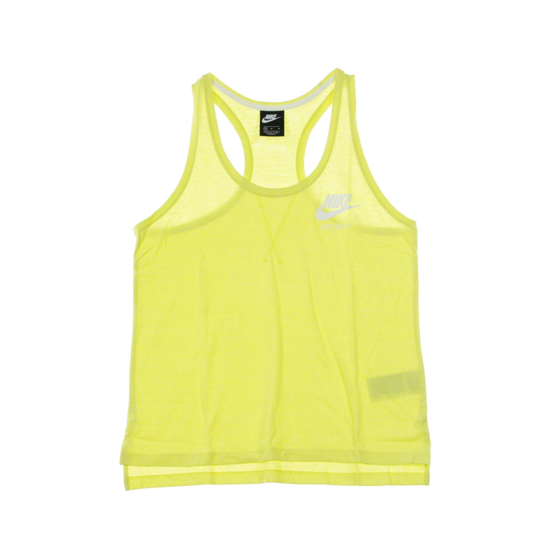 Nike, Canotta Donna W Gym Vintage Tank, Yellow Pulse/sail