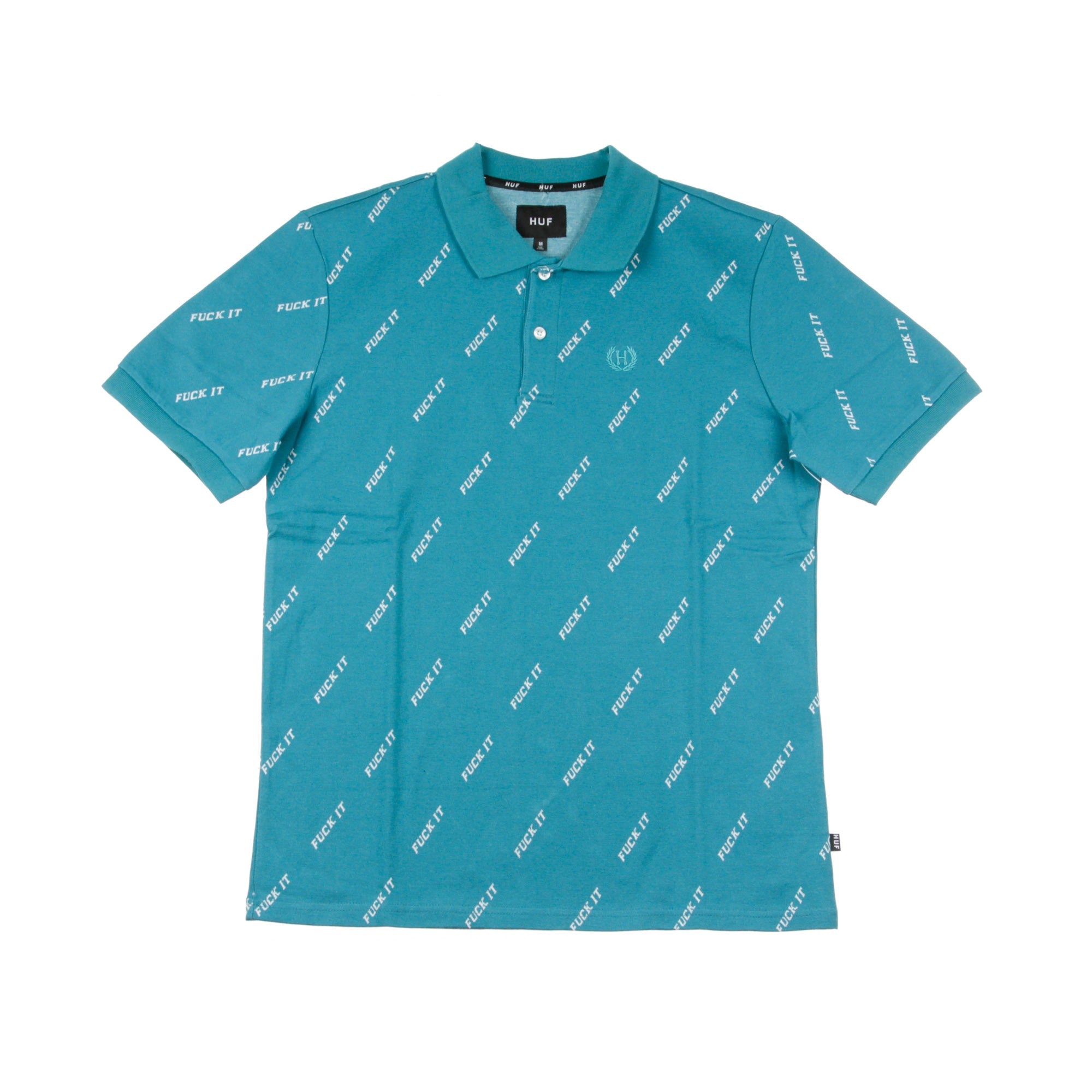 Huf, Polo Manica Corta Uomo Fuck It Polo, Biscay Bay Teal