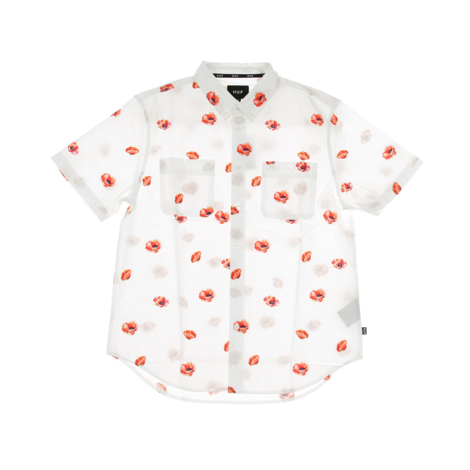 Short Sleeve Men's Shirt Poppy Woven Shirt White
