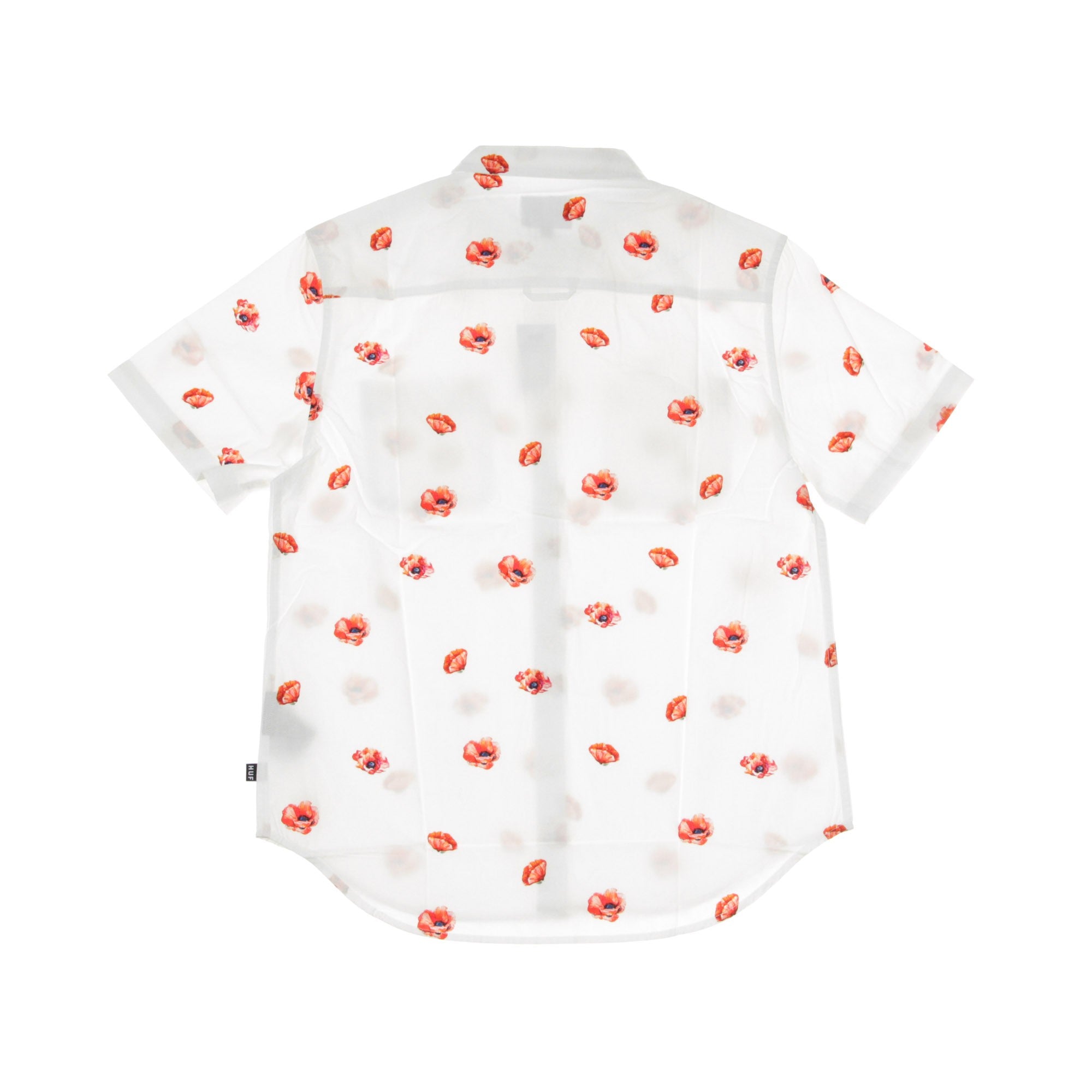 Short Sleeve Men's Shirt Poppy Woven Shirt White