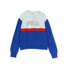 Fila, Felpa Leggera Girocollo Donna Elisabeth Crew, Bright White/lapis Blue/true Red