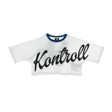 Kappa Kontroll, Maglietta Corta Donna Crop T-shirt, White/blue/black