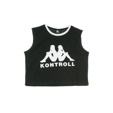 Kappa Kontroll, Maglietta Corta Donna Crop Tank, Black/white