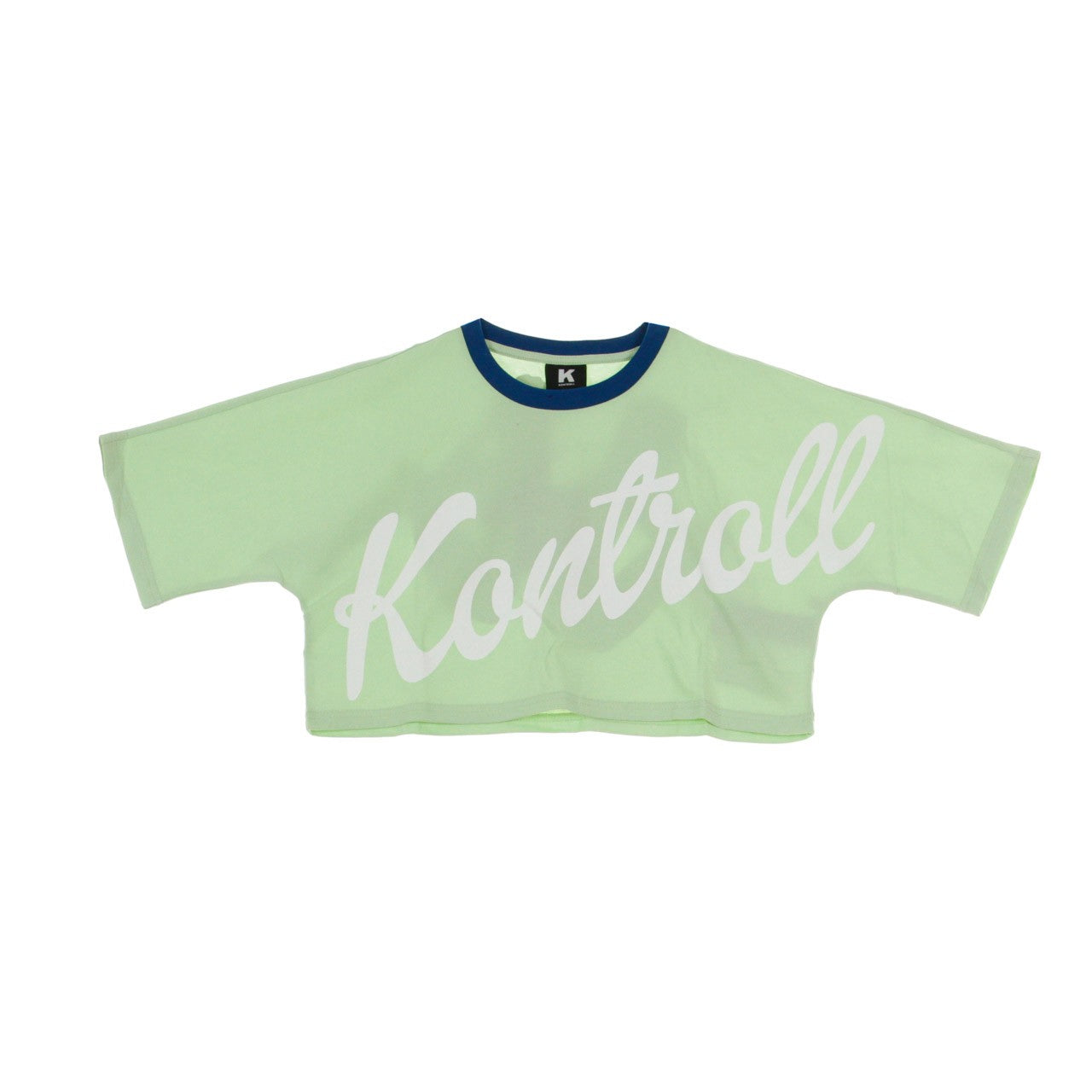 Kappa Kontroll, Maglietta Corta Donna Crop T-shirt, Green/light Blue/white
