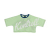 Kappa Kontroll, Maglietta Corta Donna Crop T-shirt, Green/light Blue/white
