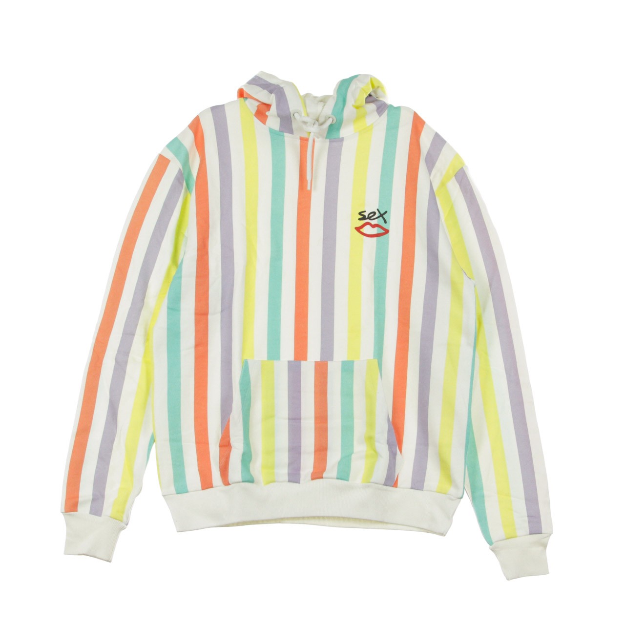 Sex Skateboards, Felpa Leggera Cappuccio Uomo Slater Hoody, Pastel Stripe