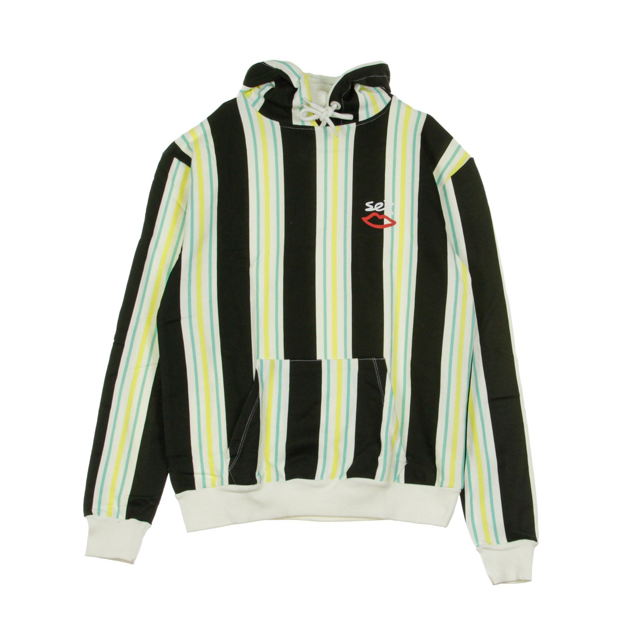 Sex Skateboards, Felpa Leggera Cappuccio Uomo Slater Hoody, Lime Stripe