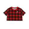 Nike, Maglietta Corta Donna Tee Futura Plaid, University Red
