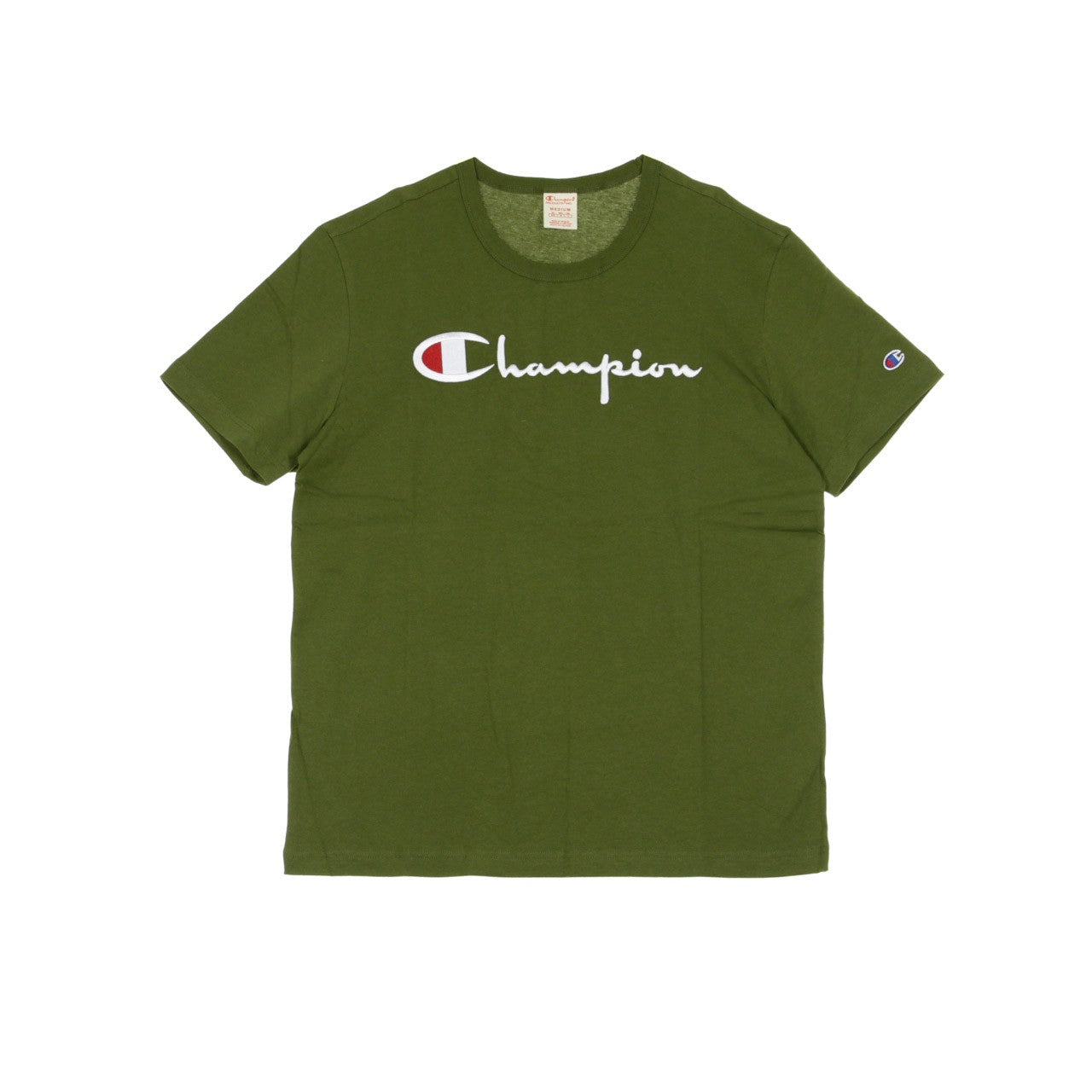 Champion, Maglietta Uomo Crewneck Tee, Olive