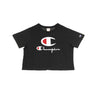 Champion, Maglietta Corta Donna Crewneck Croptop, Black