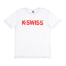 K-swiss, Maglietta Uomo Classic Logo, White/red