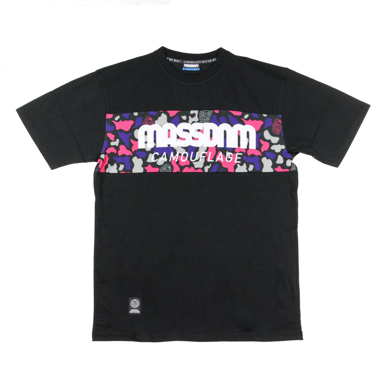 Mass Denim, Maglietta Uomo Camo Stripe, 