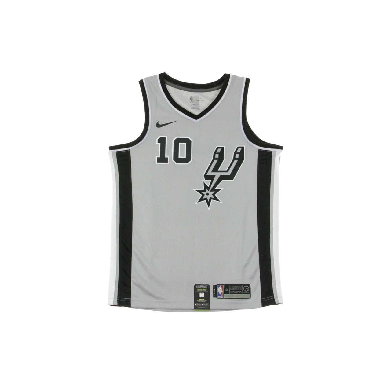 Nike Nba, Canotta Basket Uomo Nba Swingman Jersey Statement Edition No 10 Derozan Demar  Saaspu, Flt Silver/black/white