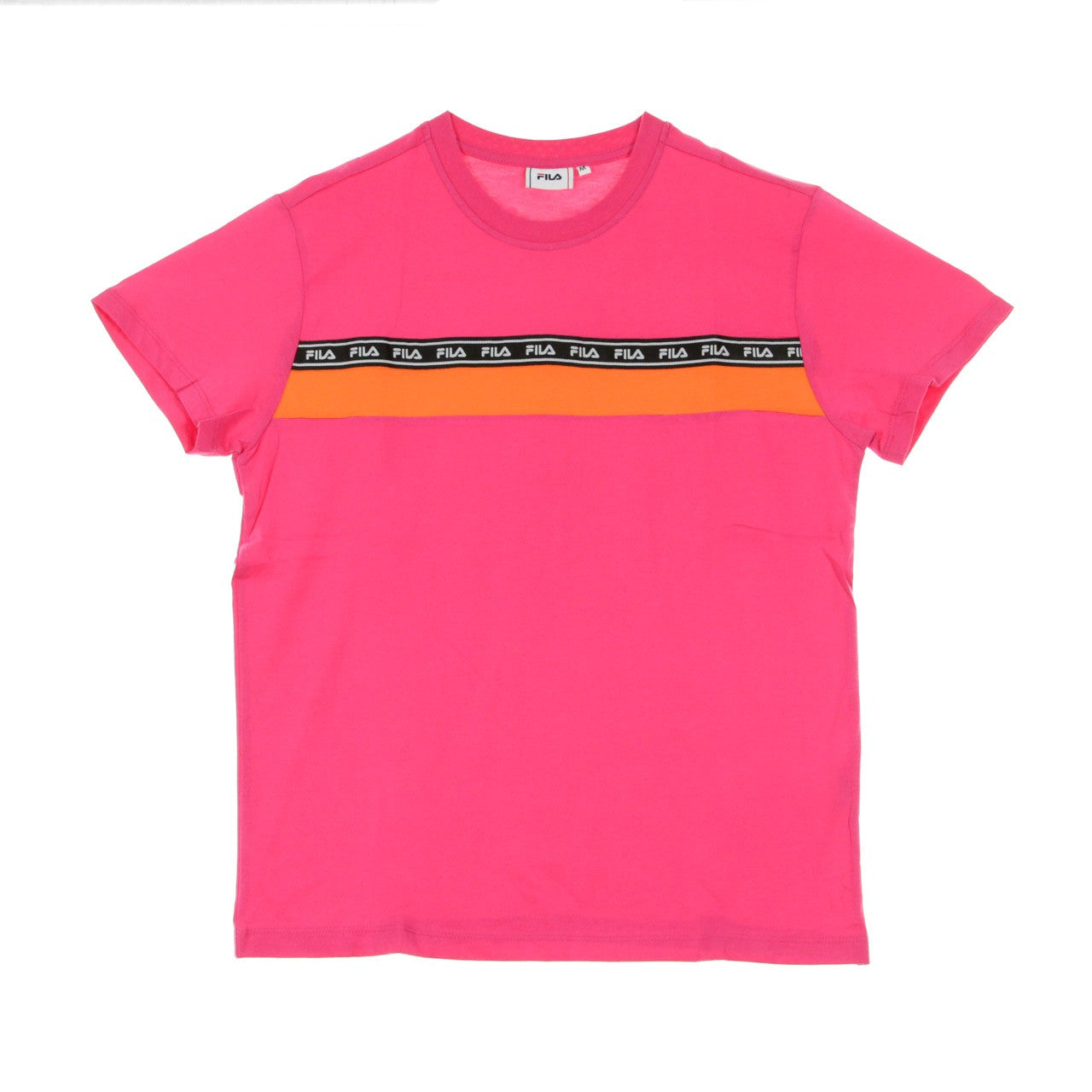 Fila, Maglietta Donna Shinako Copped Tee, Pink Yarrow/mandarin Orange