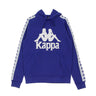 Kappa, Felpa Cappuccio Uomo Banda Hurtado, Blue/white