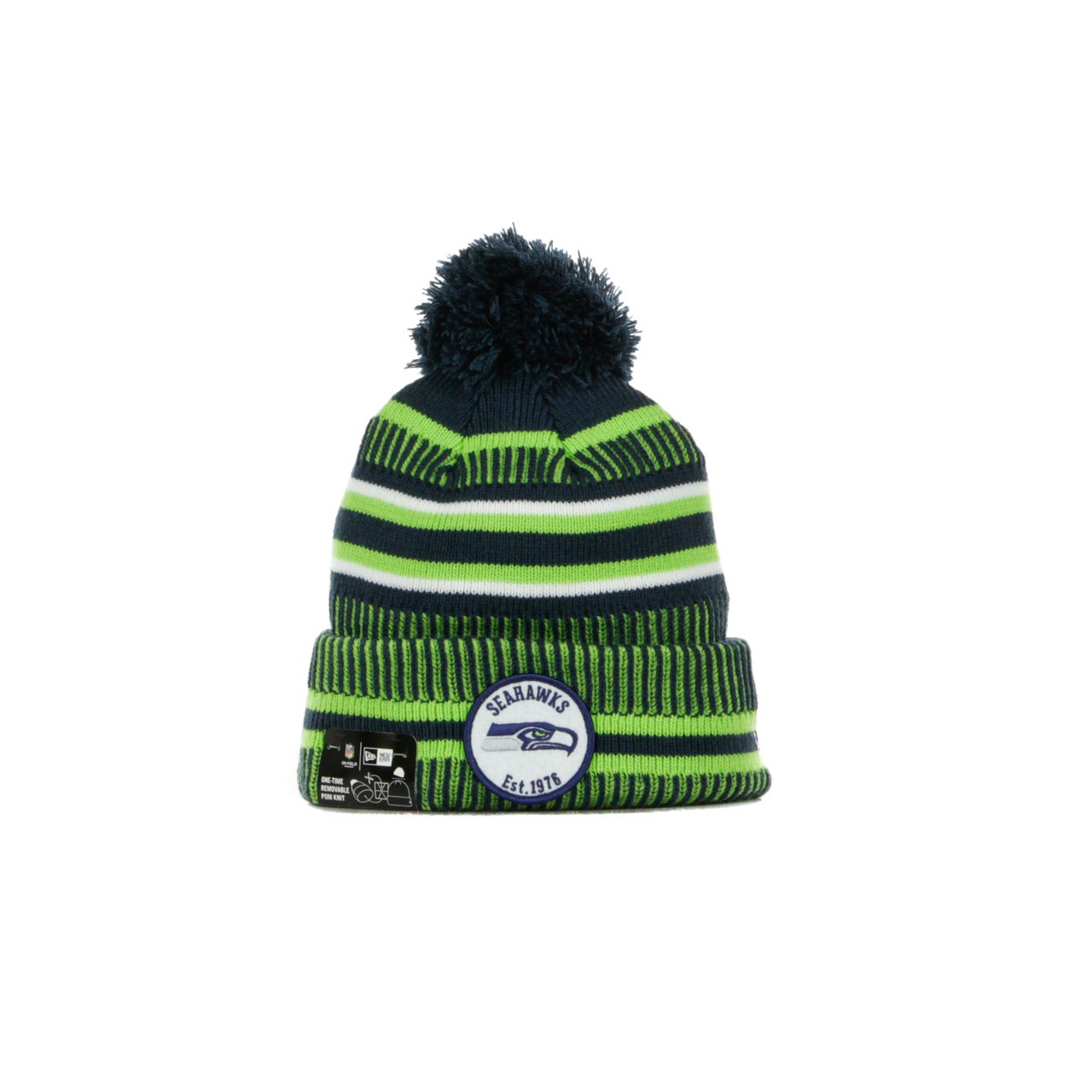 New Era, Cappello Pom Pom Uomo Onf19 Sport Knit Home Seasea, Original Team Colors