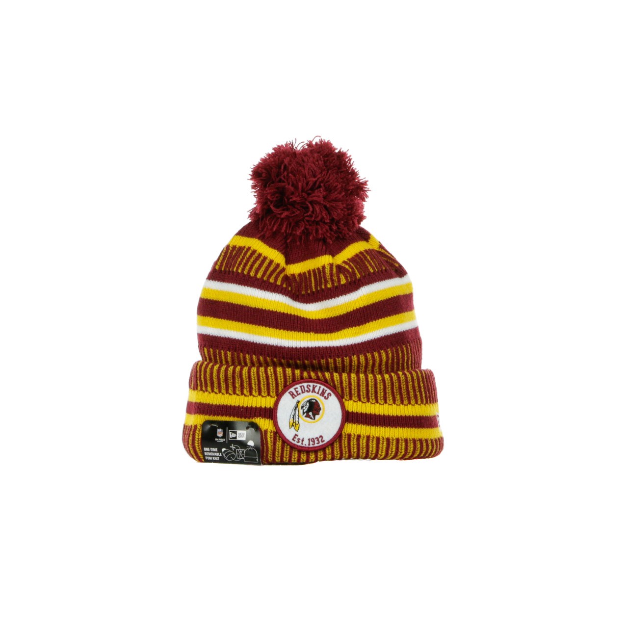 New Era, Cappello Pom Pom Uomo Onf19 Sport Knit Home Wasred, Original Team Colors