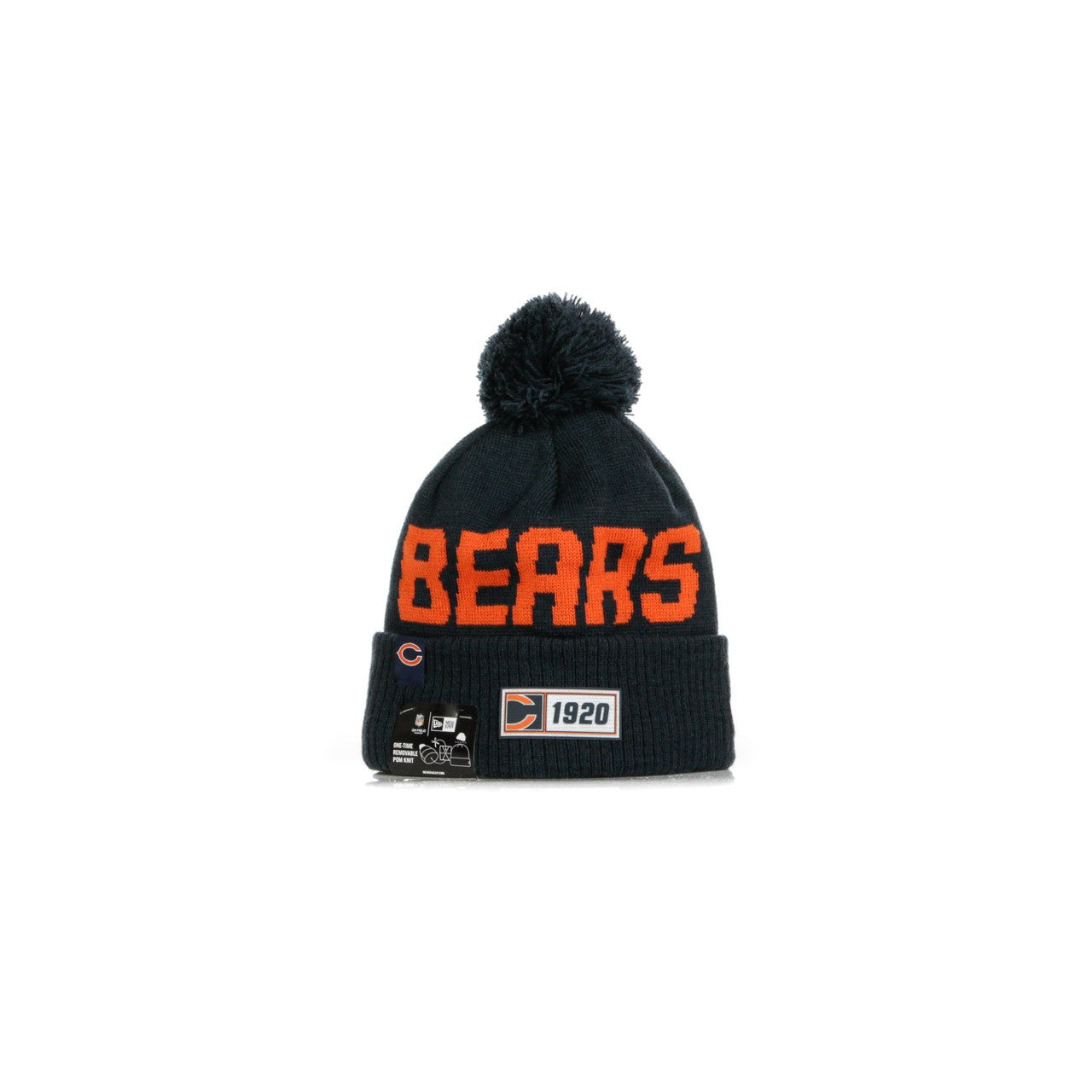 New Era, Cappello Pom Pom Uomo Onf19 Sport Knit Road Chibea, Original Team Colors
