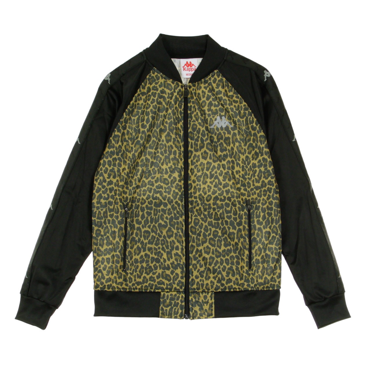 Kappa, Giubbotto Bomber Donna Womber Slim Graphic, Leopard/black/silver
