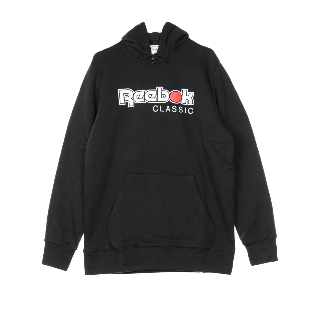 Reebok, Felpa Cappuccio Uomo Classics International Red Button Hoodie, Black