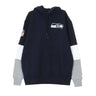 New Era, Felpa Cappuccio Uomo Colour Block Hoody Seasea, Obsidian Blue/original Team Colors