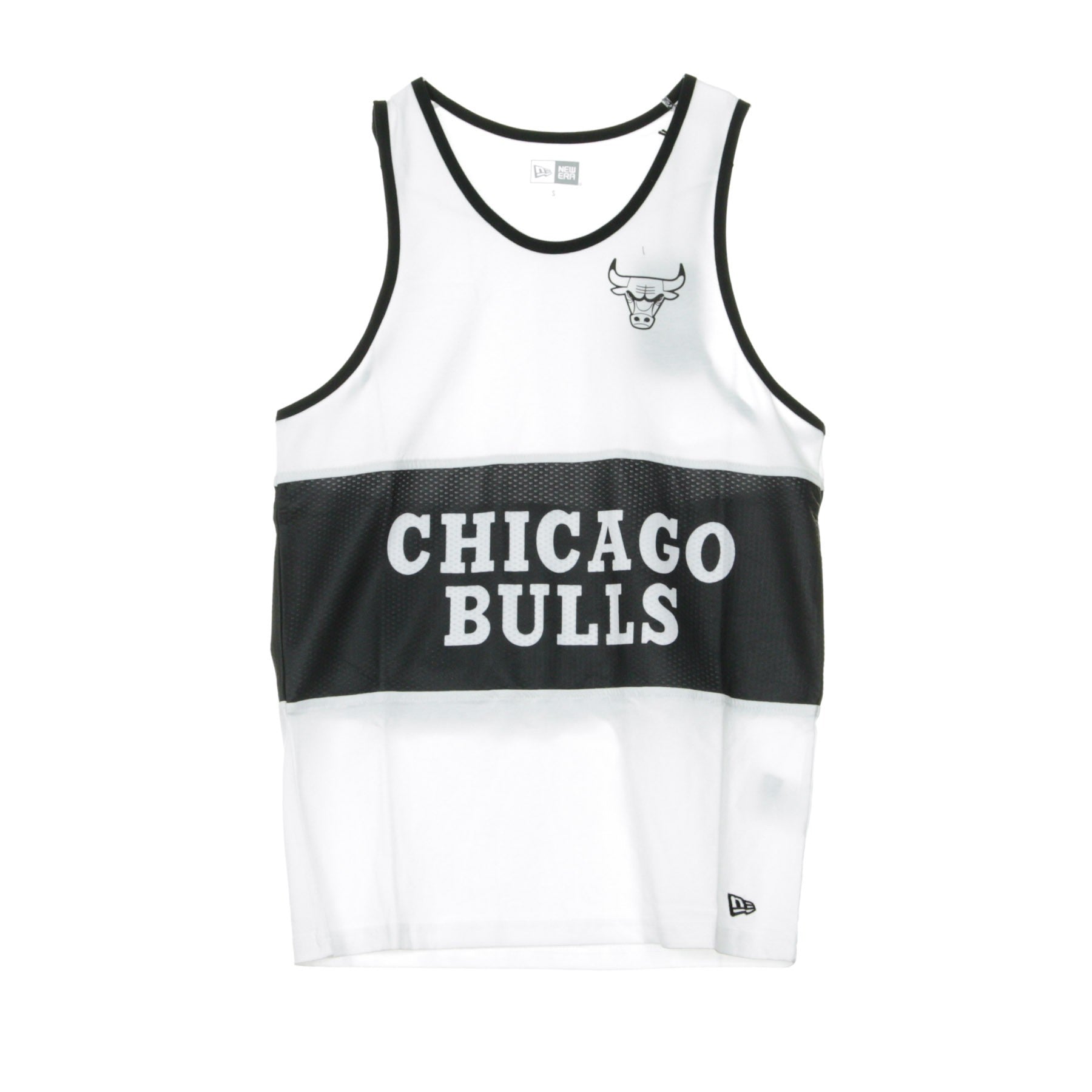 New Era, Canotta Tipo Basket Uomo Nba Mesh Wordmark Tank Chibul, Black/white