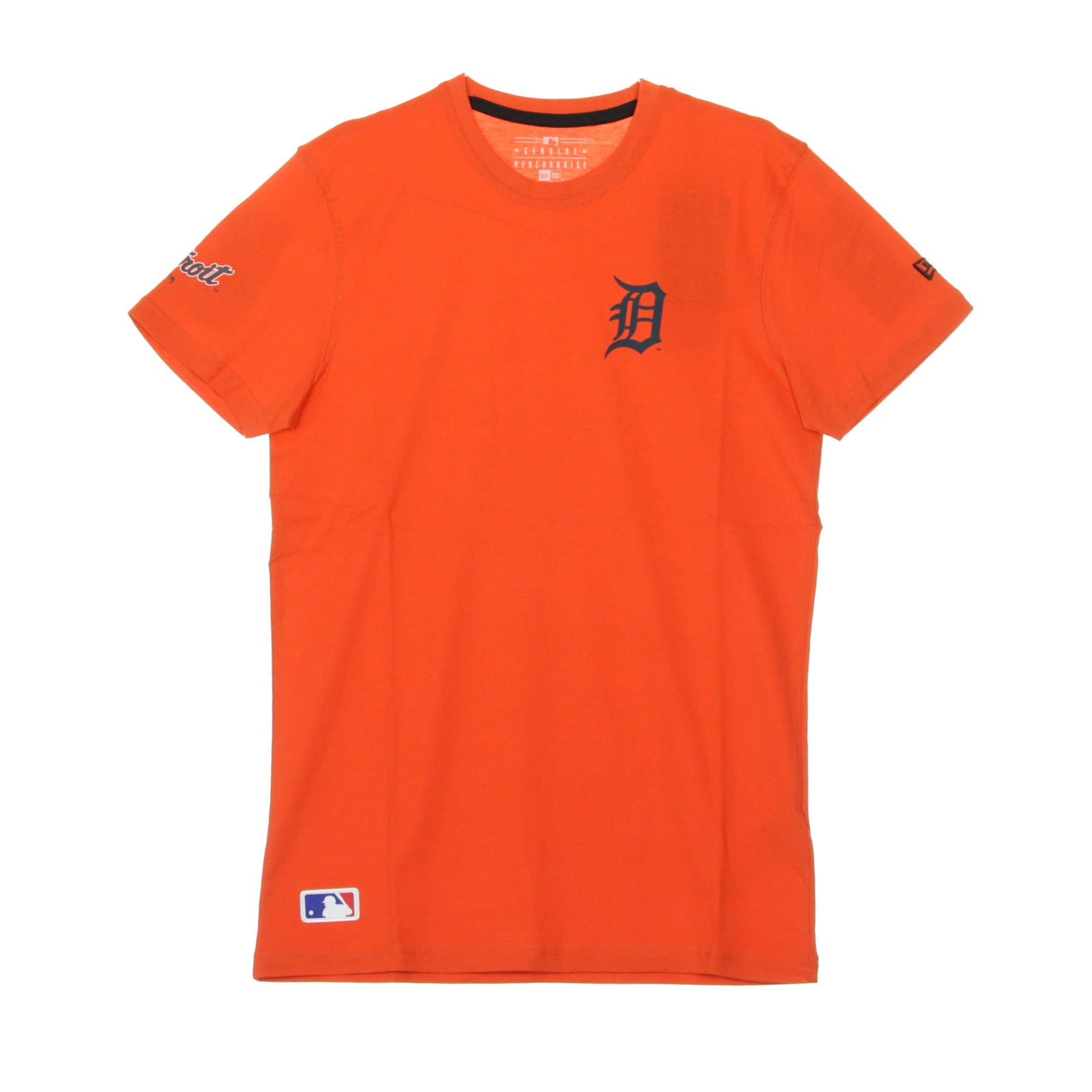 New Era, Maglietta Uomo Team Apparel Emblem Tee Dettig, Orange/origianal Team Colors