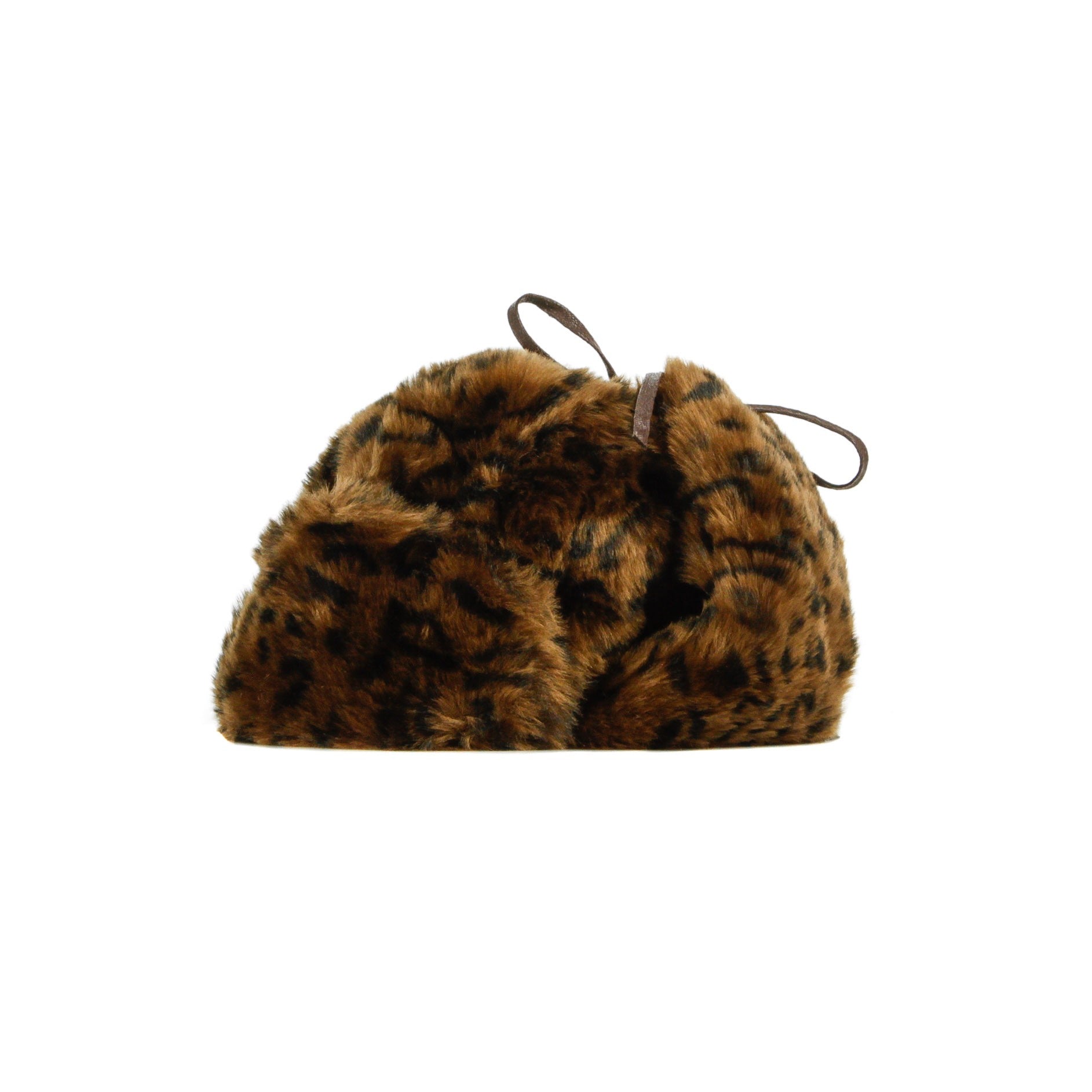 Leopard Trapper Men's Hat With Ears