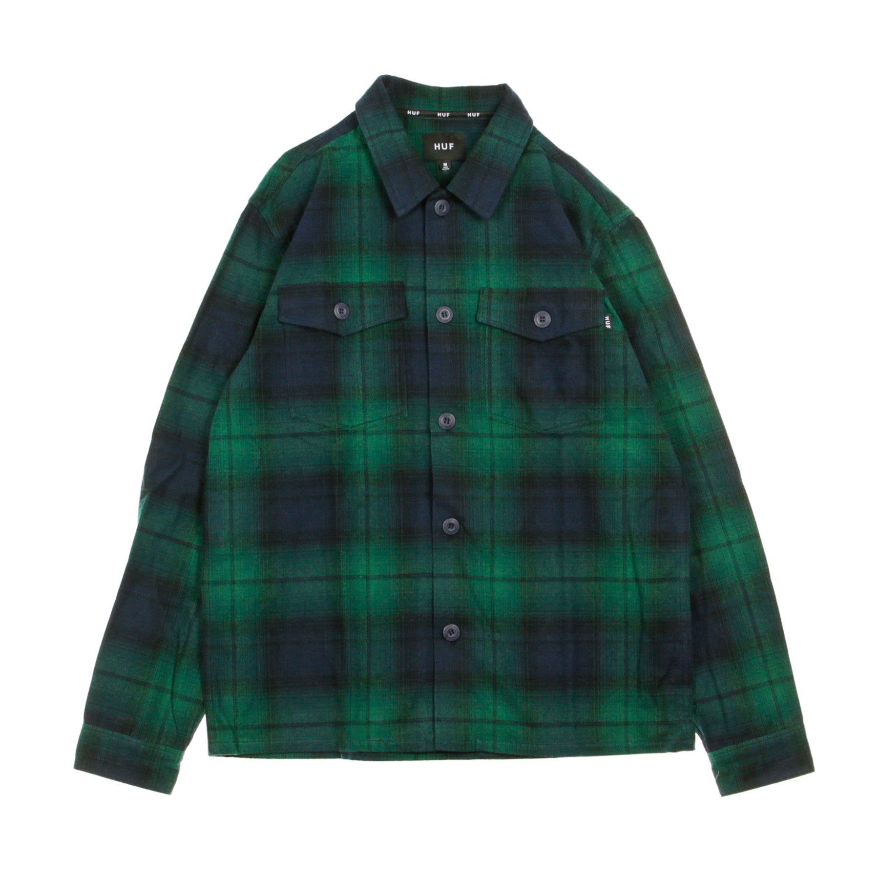 Huf, Camicia Manica Lunga Uomo John Bdu L/s Woven Shirt, Dark Navy