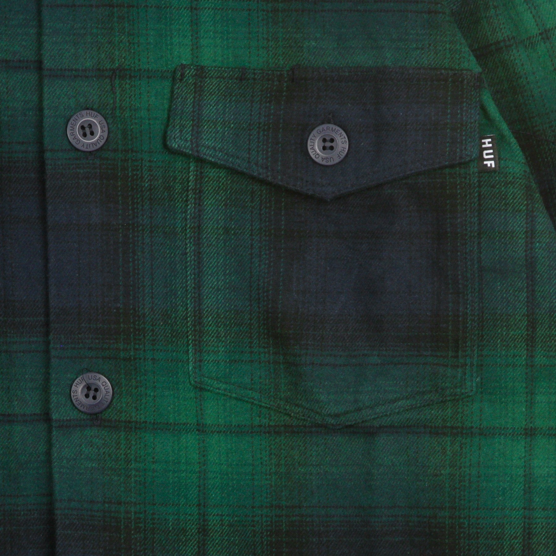 Huf, Camicia Manica Lunga Uomo John Bdu L/s Woven Shirt, 