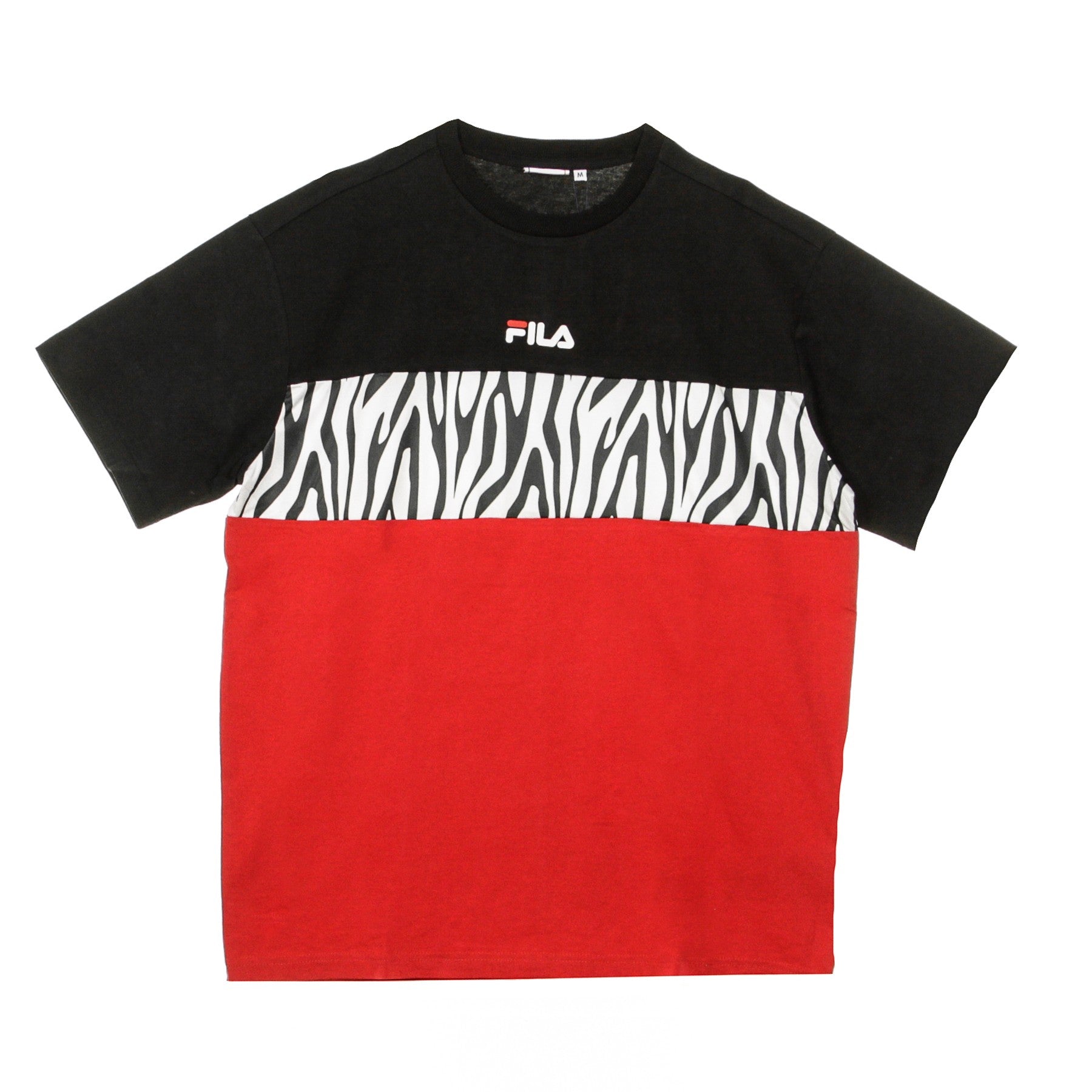 Fila, Maglietta Uomo Palti Tee, Black/true Red/bright White