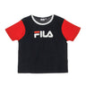 Fila, Maglietta Corta Donna Salome Tee, Black Iris/true Red/bright White