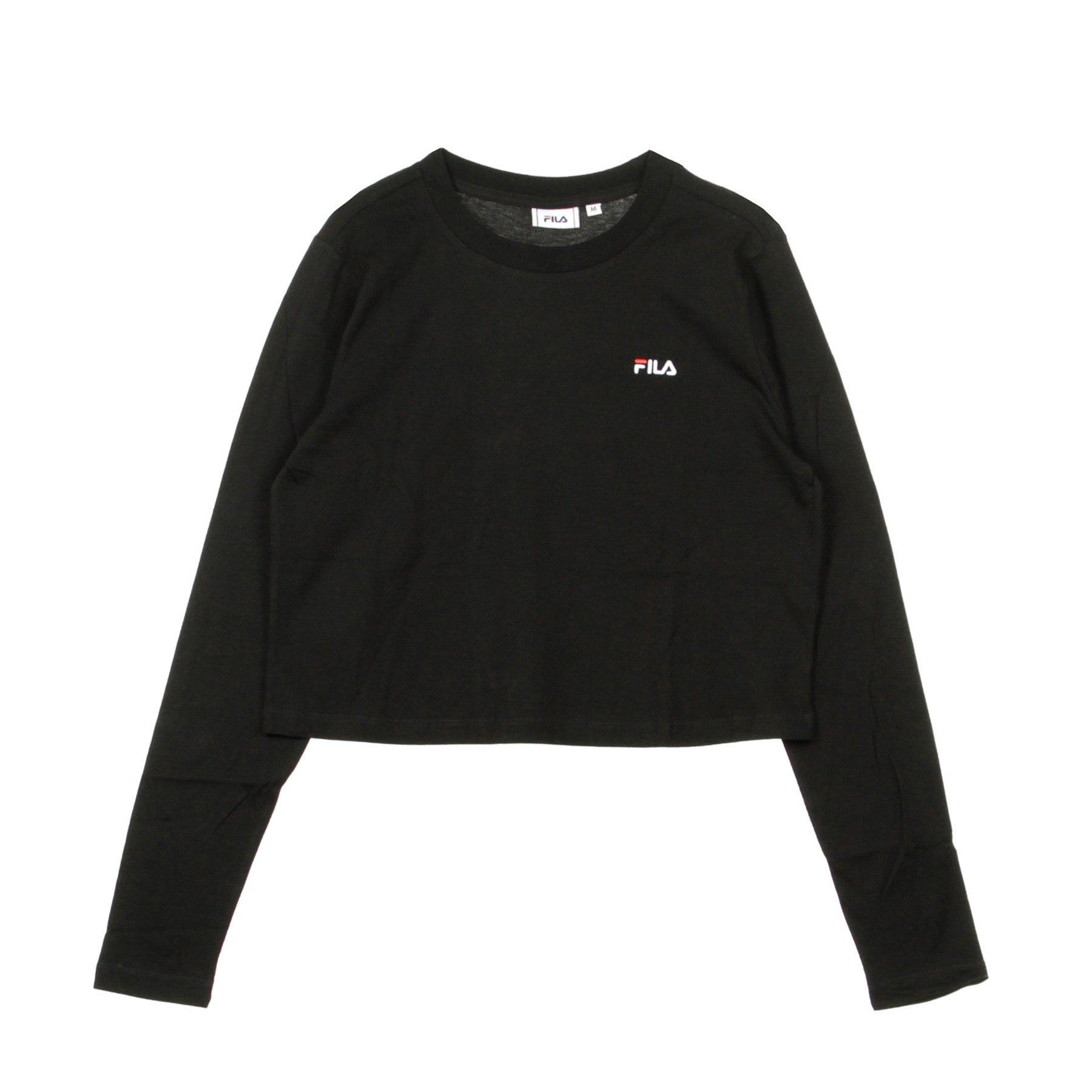 Fila, Maglietta Corta Donna Eaven L/s Cropped, Black