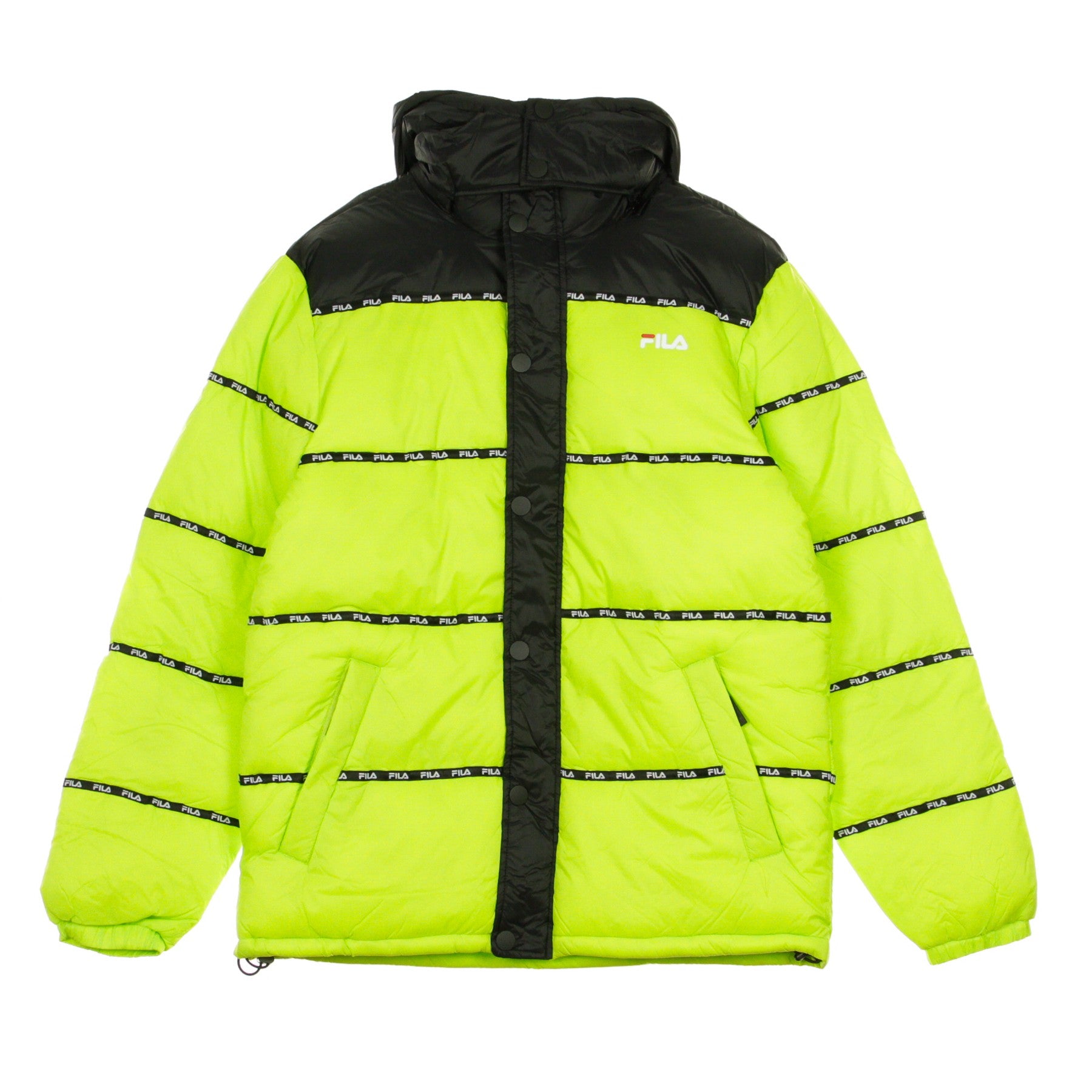 Fila, Piumino Uomo Tatsuji Puff Jacket, Acid Lime/black
