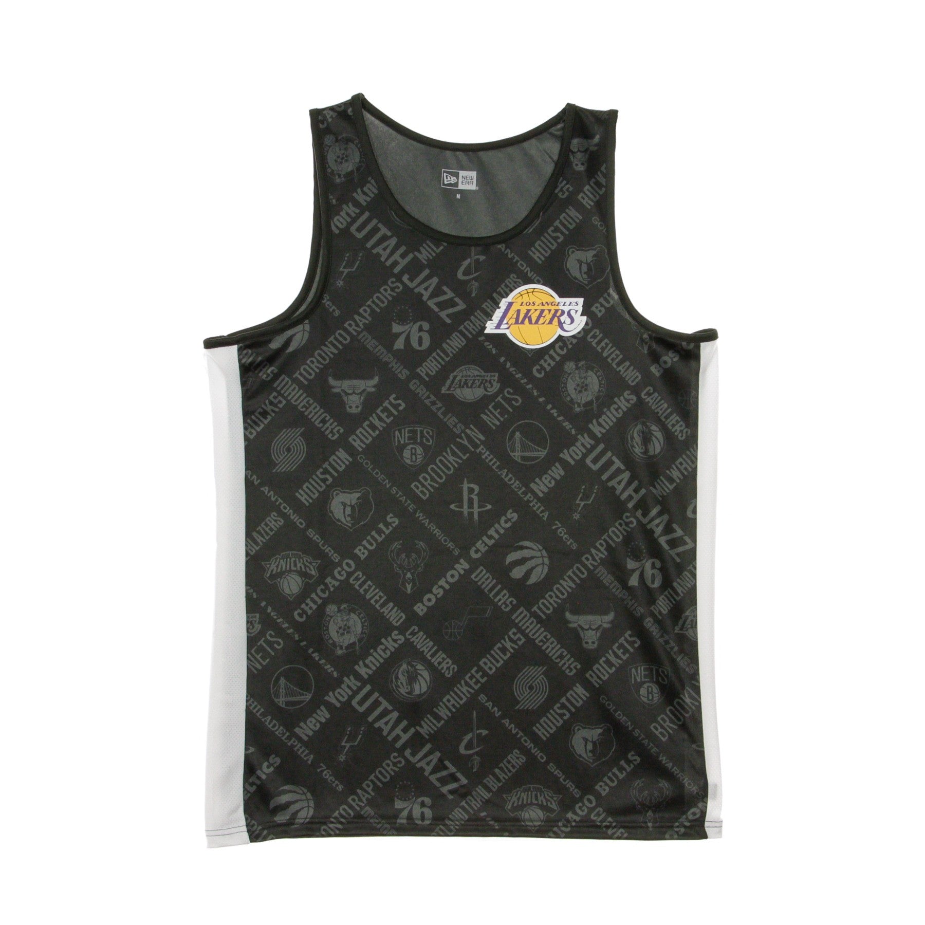 New Era, Canotta Tipo Basket Uomo Nba All Over Print Loslak Otc, Black