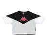 Kappa, Maglietta Corta Donna Authentic 90 Birit, Black/white/fuchsia