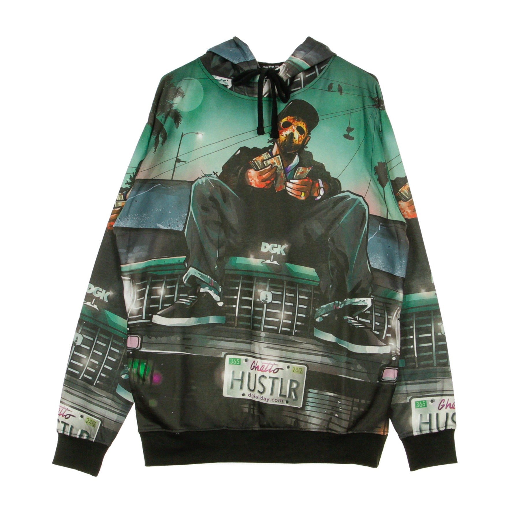 Dgk, Felpa Leggera Cappuccio Uomo Hustlin Hooded Fleece, Multi