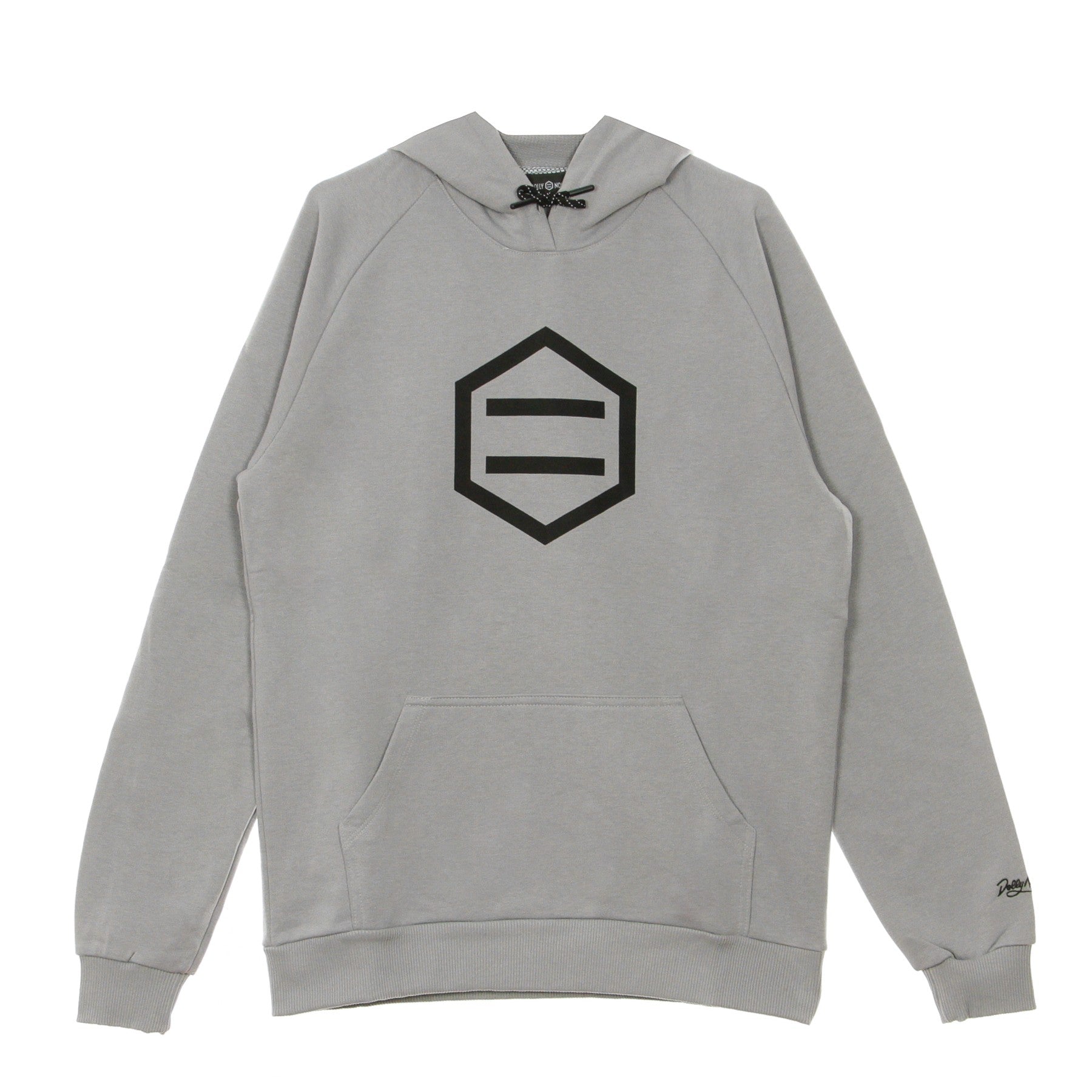 Dolly Noire, Felpa Leggera Cappuccio Uomo Logo Hoodie, Light Grey