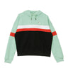 Fila, Felpa Leggera Cappuccio Corta Donna Ella, Mist Green/black/bright White/true Red