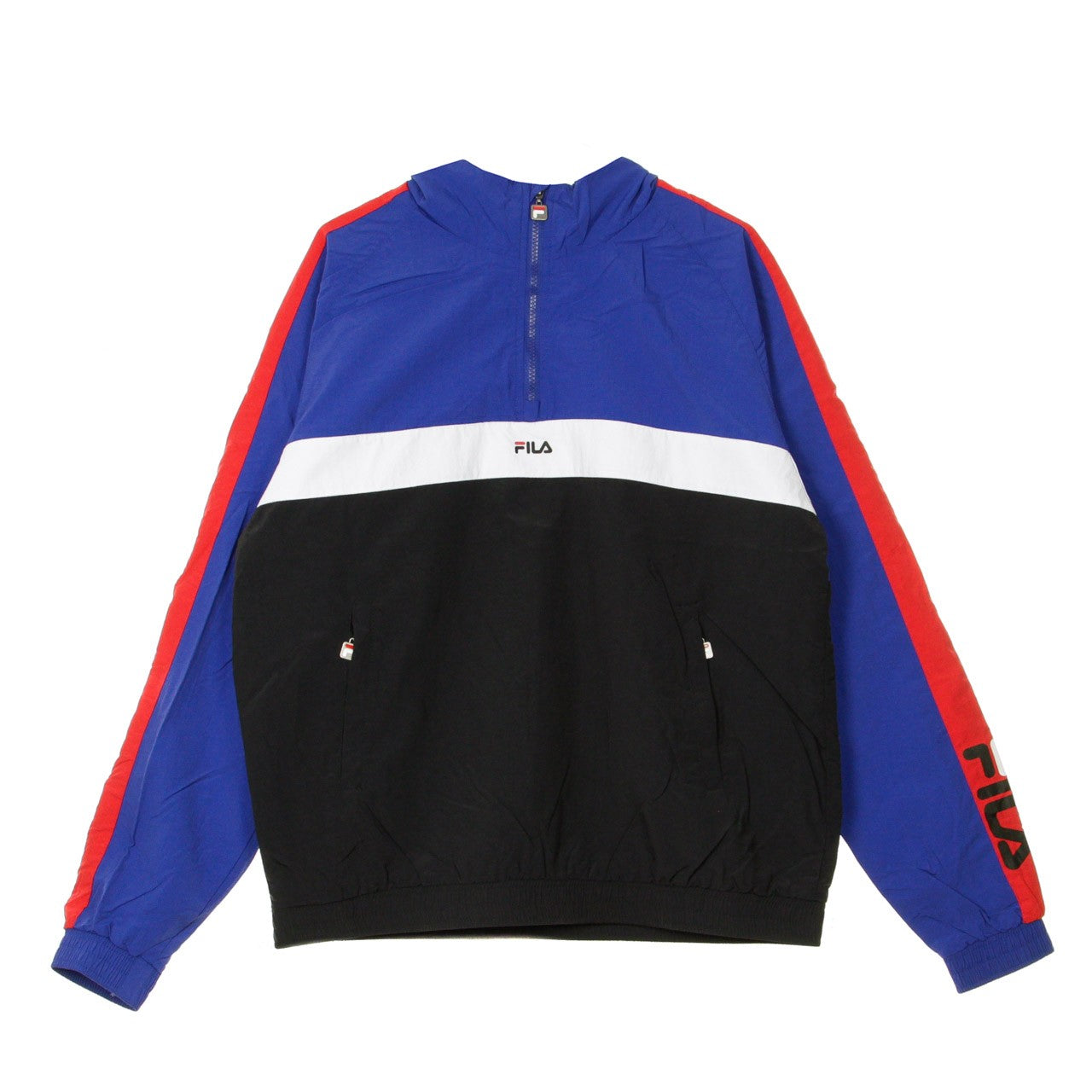 Fila, Giacca A Vento Infilabile Uomo Jona, Mazarine Blue/true Red/bright White/black