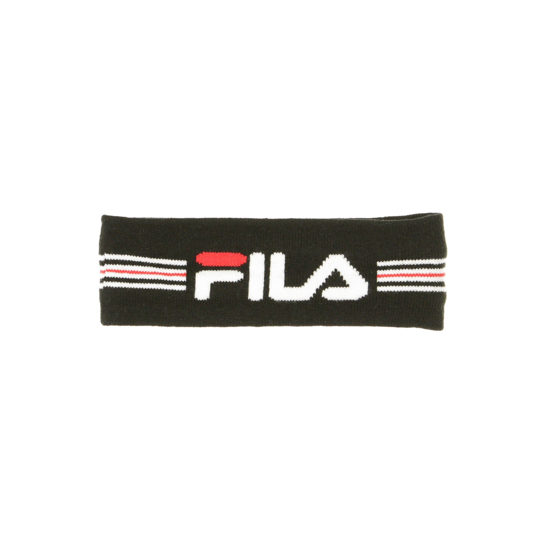 Fila, Fascetta Uomo Intarsia Knitted Headband, Black/bright White/true Red