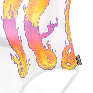 Octopus, Costume Intero Donna W Flames Swimsuit, White
