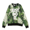 Nike, Felpa Leggera Girocollo Uomo Just Do It Crew Floral, Spruce Aura