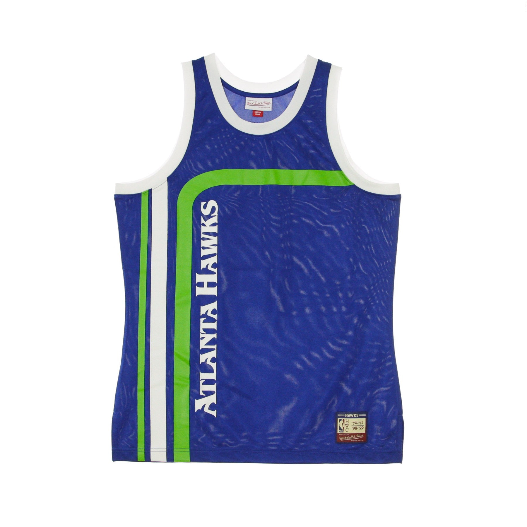 Mitchell & Ness, Canotta Basket Uomo Nba Team Heritage Tank 1970-98 Atlhaw, Original Team Colors