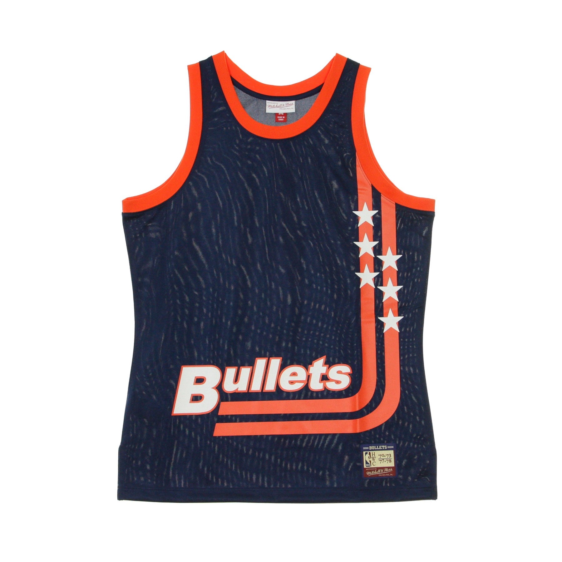 Mitchell & Ness, Canotta Basket Uomo Nba Team Heritage Tank 1970-77 Wasbul, Original Team Colors