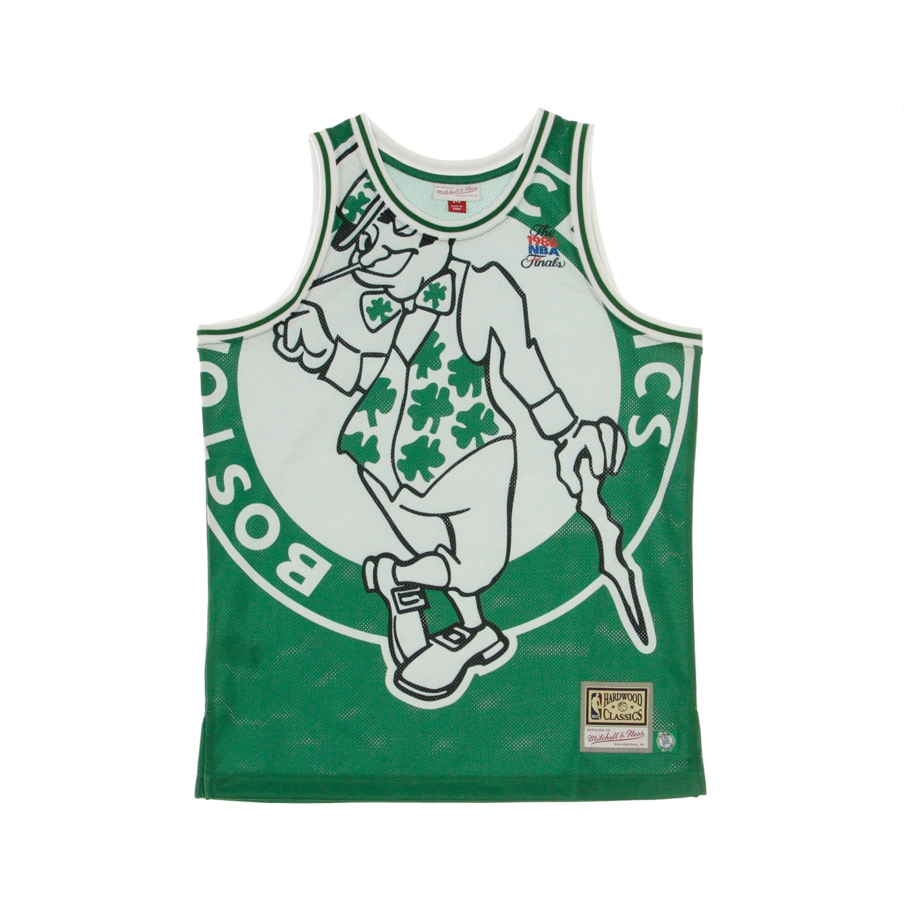 Mitchell & Ness, Canotta Tipo Basket Uomo Nba Big Face Jersey Boscel, Original Team Colors