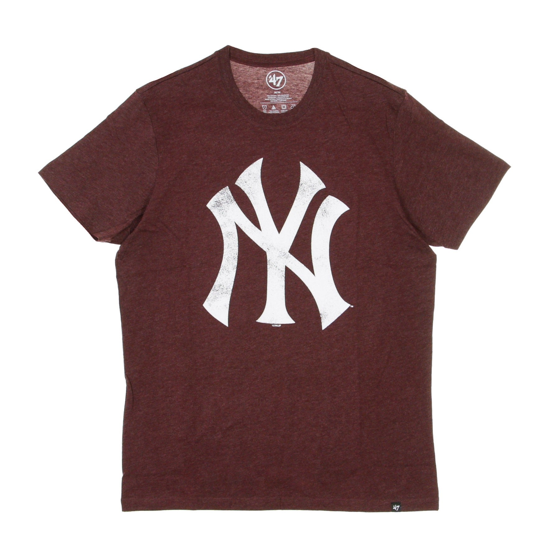 47 Brand, Maglietta Uomo Mlb Club Tee Neyyan, Dark Maroon/white