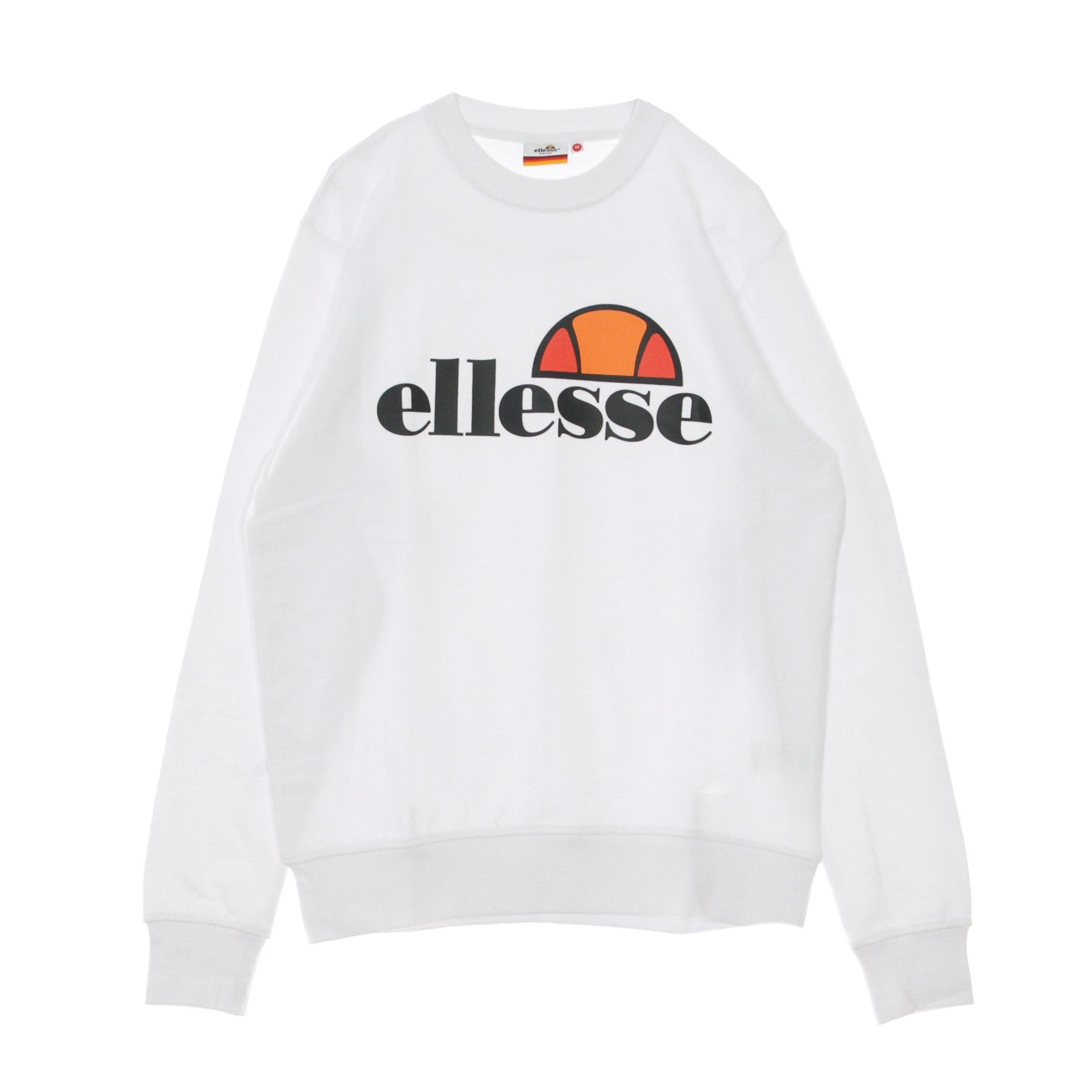 Ellesse, Felpa Leggera Girocollo Uomo Crew Neck, Optic White