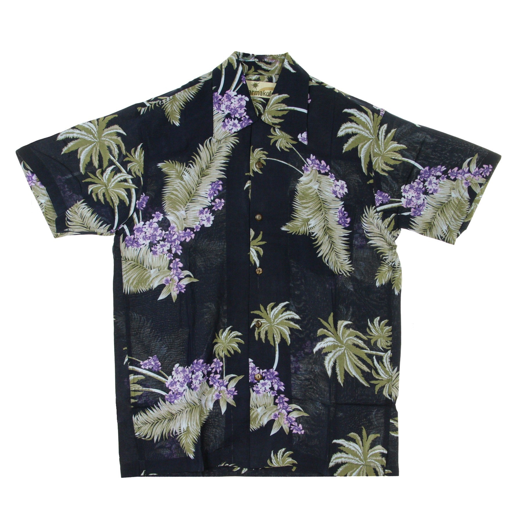 Camicia Manica Corta Uomo Hawaiian Shirt Atlanta Blue